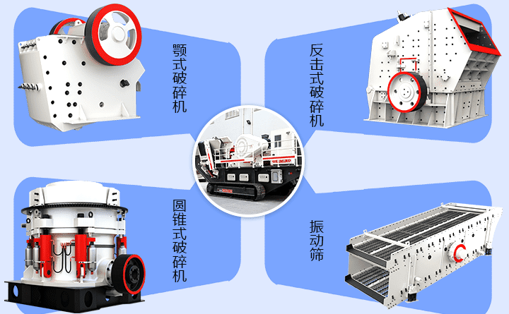 可搭配各種機(jī)型的全移動破碎站