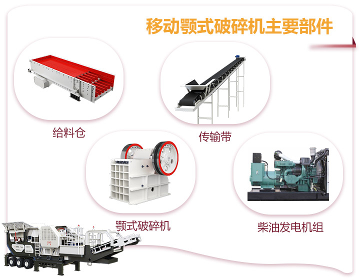 小型移動(dòng)顎式破碎車一體式生產(chǎn)，占地面積小